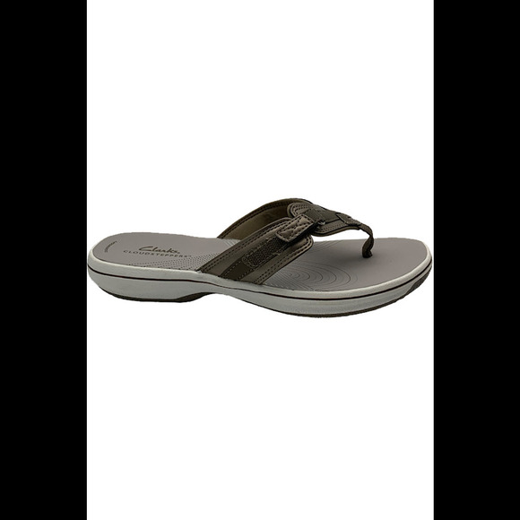 CLOUDSTEPPERS by Clarks Sport Thong Sandals Breeze Pewter - Medium - Picture 1 of 4